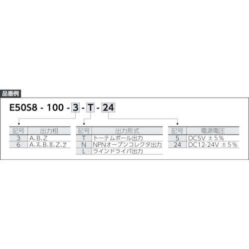 【廃番】オートニクス φ50mm軸型インクリメンタルロータリエンコーダ E50S8-500-3-N-24