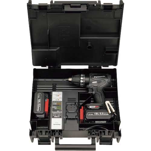 Panasonic デュアル 18V5.0Ah 充電式ドリルドライバー 黒 EZ74A3LJ2G-B