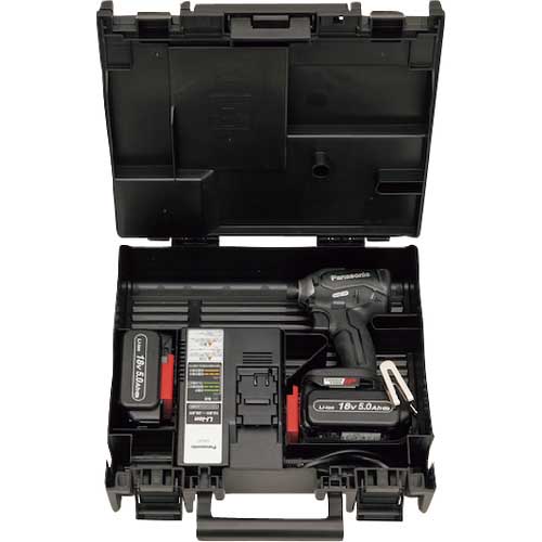 Panasonic デュアル インパクトドライバー 18V 5.0Ahセット 黒 EZ76A1LJ2G-B
