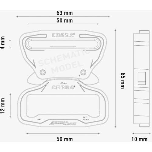 ALPIN COBRAプロスタイル バックル 50MM XLトリガー マットブラック VF FY50MVF-XB-ELOX