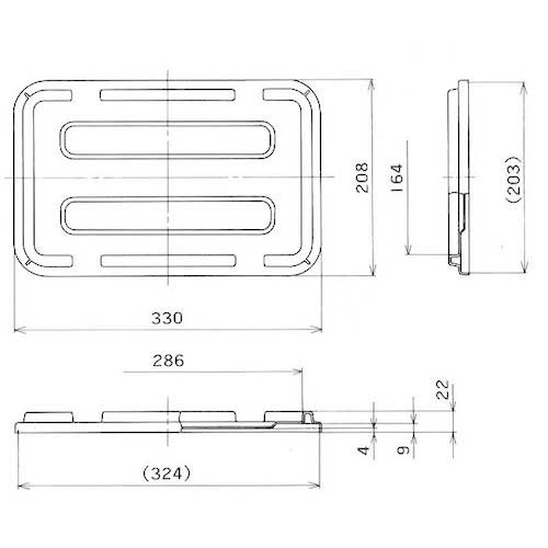 yazaki ポリテナー PT-5用蓋 PT-5L クリアー ST C11