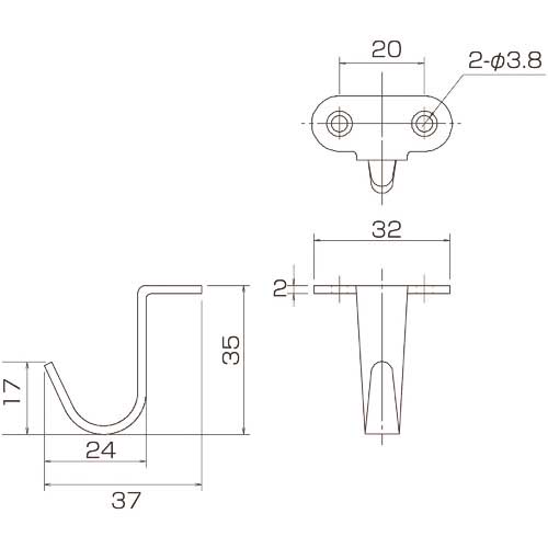 MK ステンレスフック TYPE-4 S-757 000