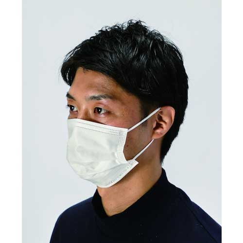 TRUSCO 一般作業用マスク(耳掛けタイプ)3層(100枚入個包装) TEM3L100-K