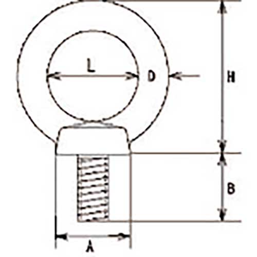 TRUSCO アイボルト ステン鋳造品 Φ13X穴径34XM16 (1個=1袋) TIB-16M