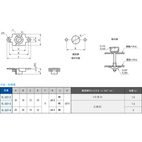 栃木屋 MSフローティングナットM5 TL-227-3