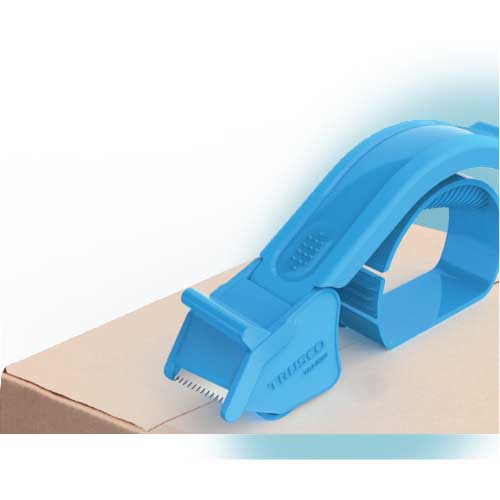 TRUSCO 樹脂製テープカッター スカイブルー色 25ミリ幅 TSJ-25M