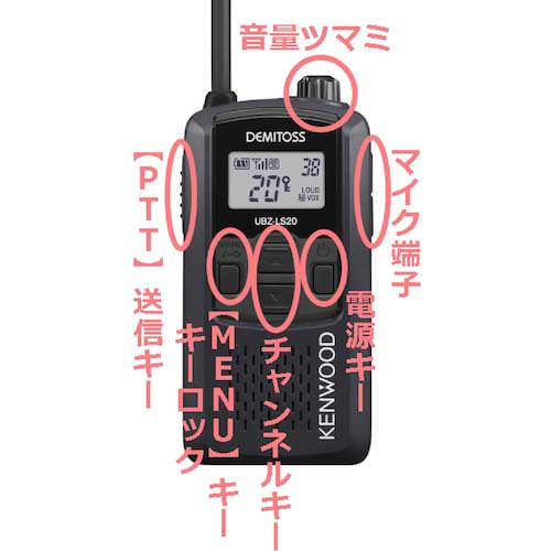 【廃番】KENWOOD 特定小電力トランシーバー(交互通話) UBZ-LS20Y