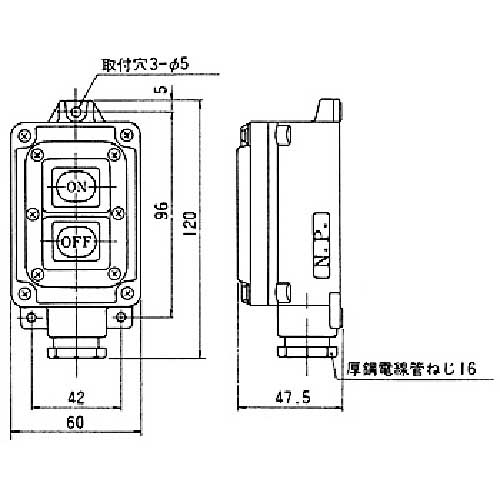 春日電機 操作用押ボタン開閉器 WBST222