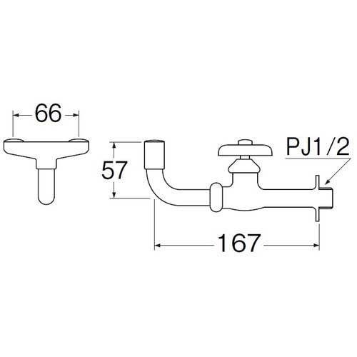 SANEI 横形洗眼水栓 目洗い プール Y25A-13