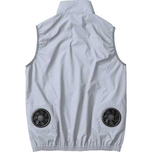空調服 遮熱タチエリ空調ベスト シルバー L KU92140K30S3