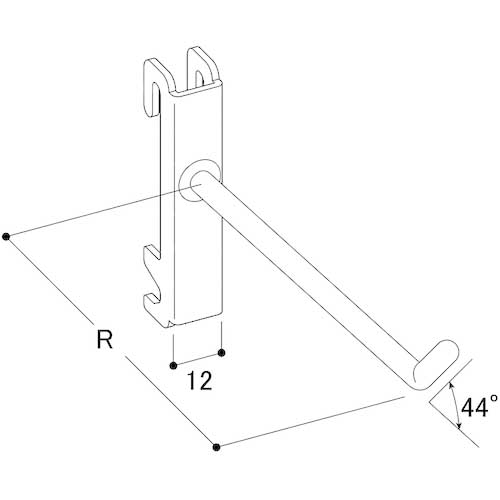 【廃番】タテヤマアドバンス 陳列機器 ネット用フック Φ4mm×5cm 037565