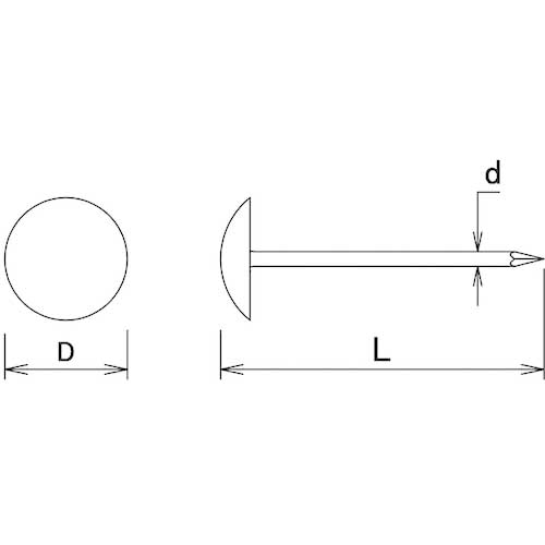 DAIDOHANT HP 太鼓鋲 黒 13x19 10本入 10186724