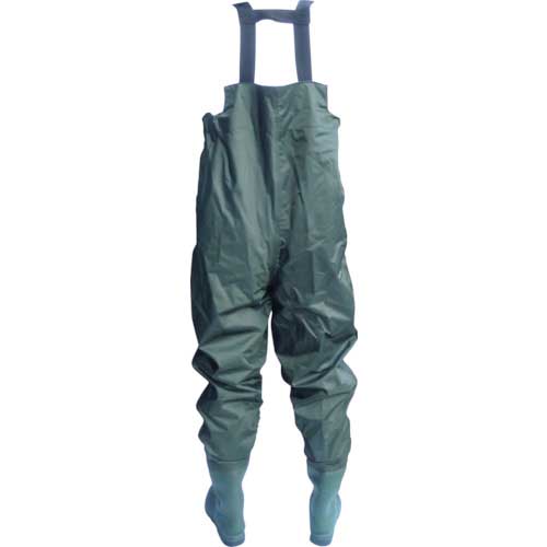 富士手袋 ナイロン胴付水中長靴モスグリーン 2076-LL