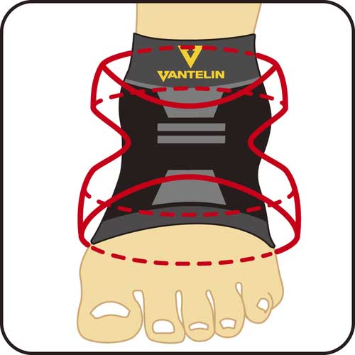 興和 バンテリンサポーター 足首用ふつうサイズ(ブラック) 1個入 24730