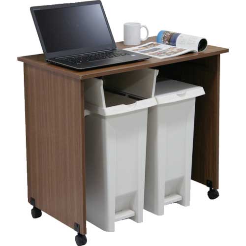 【廃番】E-CON ペダル式ダストボックス 808344 2枚フタ#37ブラック 80834401BKGL