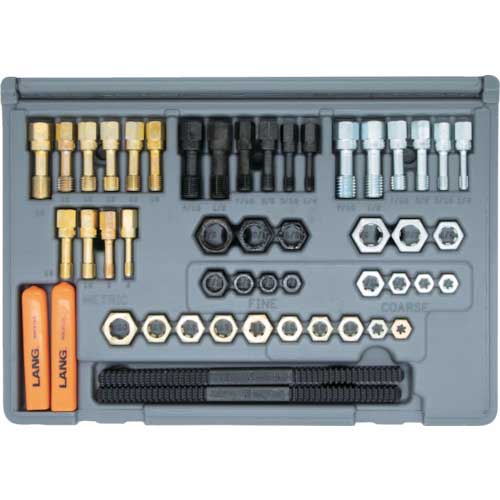 LANGTOOLS ねじ山修正工具セット 48点 タップ・ダイスセット インチ・ミリ対応 971