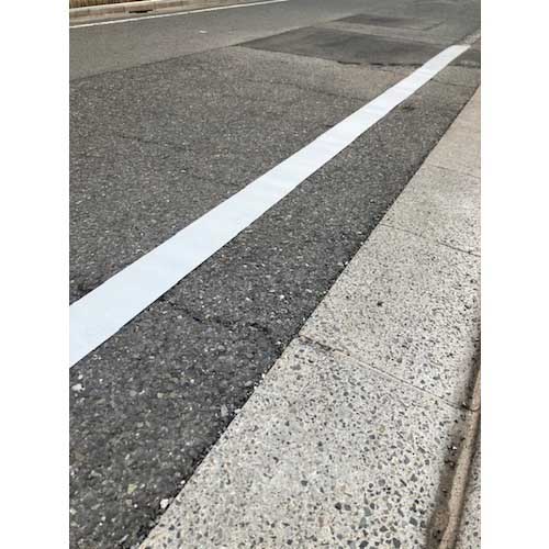 TRUSCO 舗装道路用仮ラインテープ 50mm幅×45m 白 CR5045-W