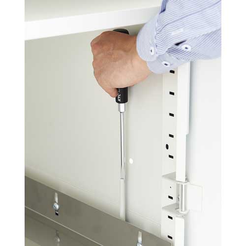 TRUSCO FS型工場用保管庫 両開き 下置き用 W900XD600XH1000mm アジャスター付 FSH-10B