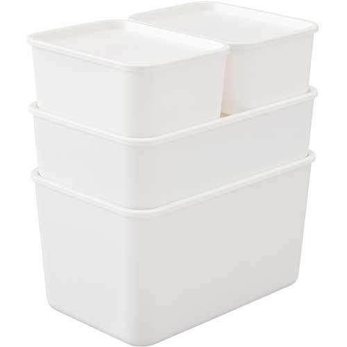 アイリスオーヤマ 288078 フタ付き 積み重ねBOX FTB-29 ホワイト FTB-29-W