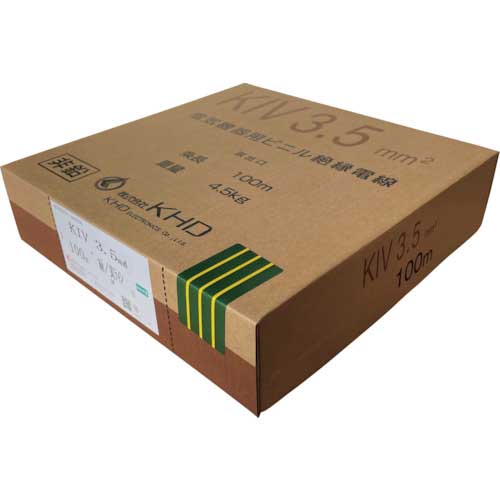 KHD KIV3.5 緑/黄 100m KIV3.5SQ-GY-100M
