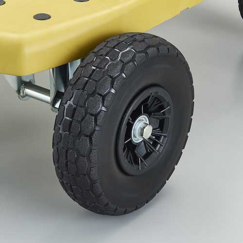 TRUSCO 樹脂台車 カルティオビッグオフロード 900X600 ノーパンクタイヤ ブルー MPK906N-OR-B