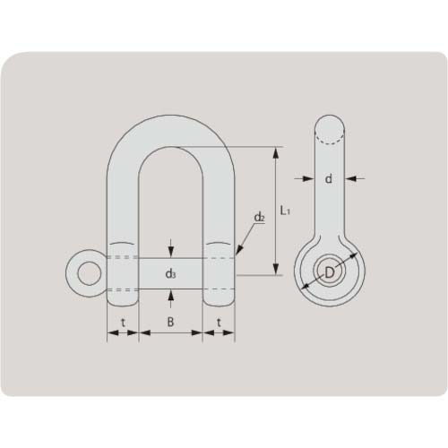TAIYO 捻込シャックル 電気 25MM(3010782) NGS25E