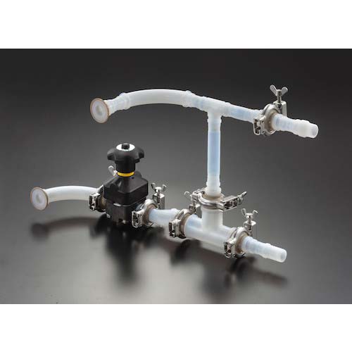 ■フロンケミカル フッ素樹脂(PFA)サニタリーヘルール×タケノコジョイント1.5S〔品番:NR2122002〕【2506118:0】[店頭受取不可] フロンケミカル フッ素樹脂(PFA)サニタリーヘルール×タケノコ