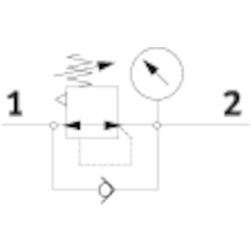 PISCO レギュレータ プッシュロックタイプ 圧力ゲージ付ユニオン φ6×φ6 RVUMP6-6