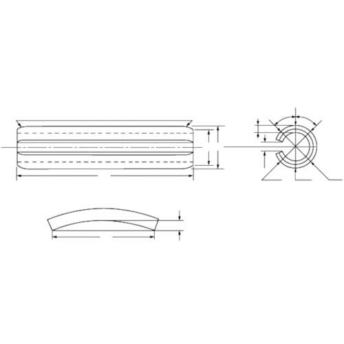 TRUSCO ロールピンACP(スプリングピン) ストレート 5X32 120本入 ヘキサゴンパック S084-0532