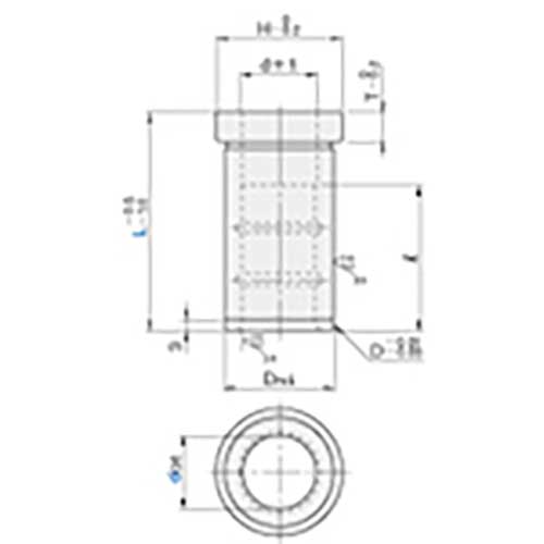 【廃番】TRUSCO ガイドブシュ(ヘッド付タイプ) T-GGBHE30-40