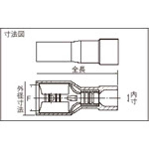 ニチフ 差込形接続端子 (1袋(個)=100個入) TMEDN 630820-FA-BCL
