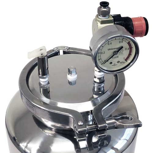 【廃番】ユニコントロールズ ステンレス圧力容器 20L 液面計付 TN20B-LG-TSK