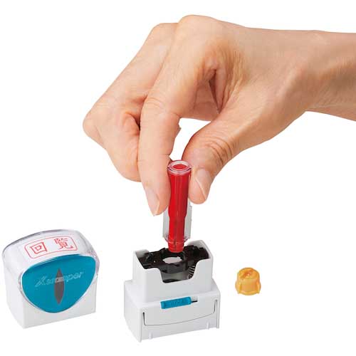 シヤチハタ ビジネス用キャップレス顔料系インキ直液式カートリッジ藍色 XLR-RC-B