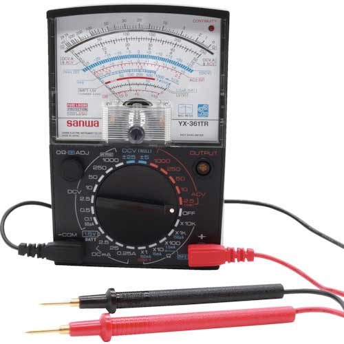 SANWA アナログマルチテスタ 1000V測定可能 YX-361TR