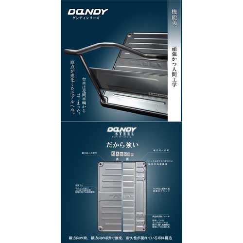 ダンディ スチール台車 ダンディDシリーズ タイプDG カゴ台車 6インチキャスター仕様 W1200×D750 DG-BW-6