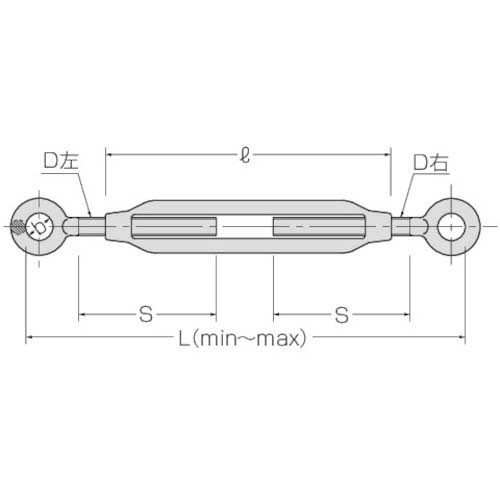 コンドーテック 枠式ターンバックル両オーフTB-E/E 生地 W5/8 011A2AEE16
