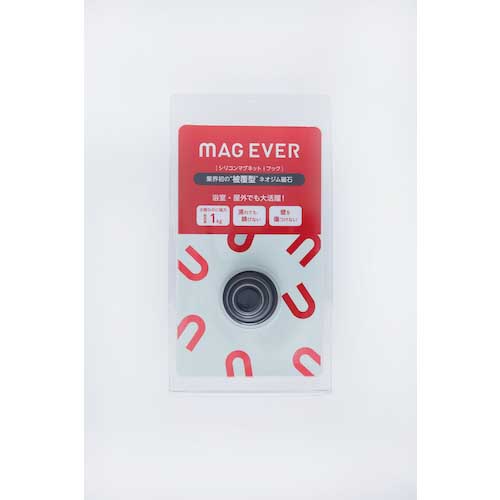 MAGEVER シリコンマグネット iフック ブラック 強力マグネットフック ネオジム磁石 1-0146HOOK-IB