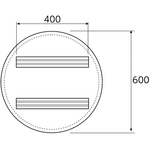 緑十字 道路標識(構内用) 制限速度15キロ 道路323-15K(AL) 600mmΦ 反射タイプ アルミ製 133672