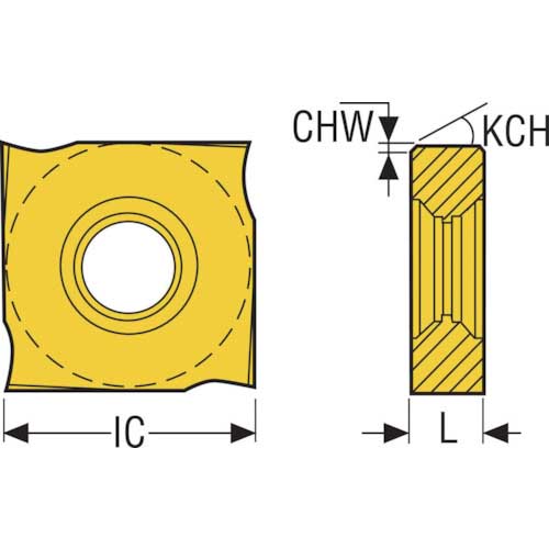 【廃番】セコ フライス サイドカッタ335.19用インサート 335.19-12045・ F40M 335.19-12045-M08