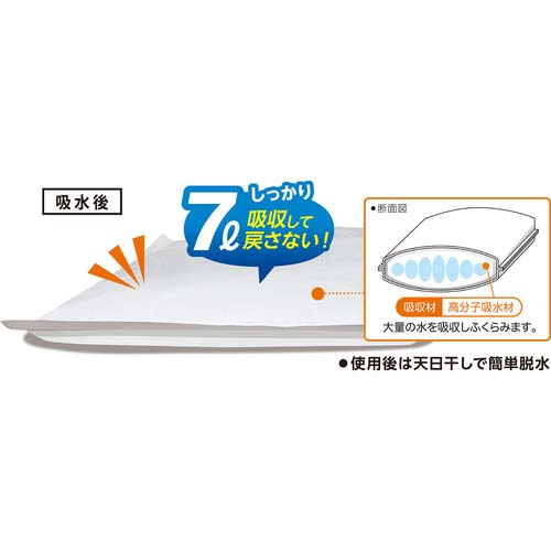 緑十字 水たまり吸水シート 10枚組 395×625×17mm 380416