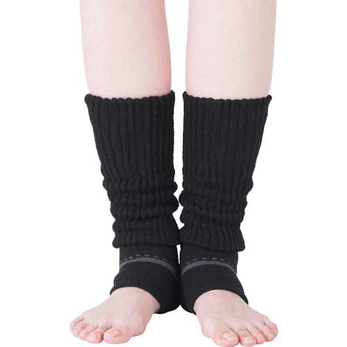 【廃番】オカモト 靴下サプリまるでこたつレッグウォーマーフリー ブラック 633-991E-99-90