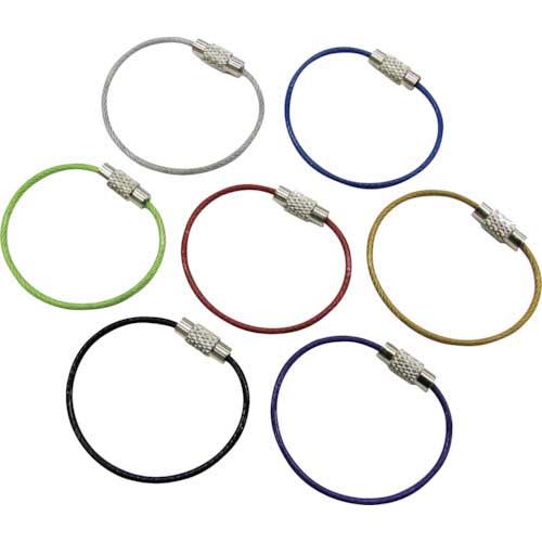 水本 キーワイヤーホルダー ワイヤー径1mm全長150mm ブラック (1個入り) B-2962