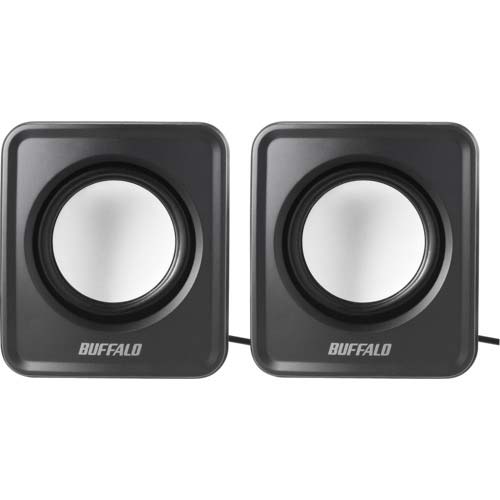BUFFALO PC用スピーカー USB電源コンパクトサイズ ブラック BSSP100UBK