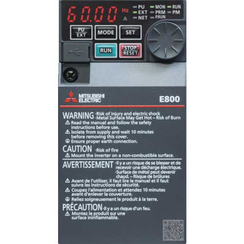 三菱電機 インバータ FREQROL-E800シリーズ 三相200V FR-E820-3.7K-1