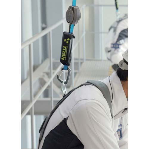 タイタン REELOCKmini 小型軽量ロック機構付き巻取式シングルランヤード HL-HS-130