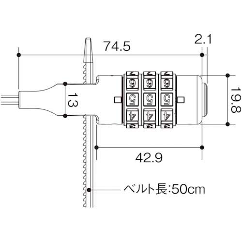 WAKI ステンベルト錠 IB-155