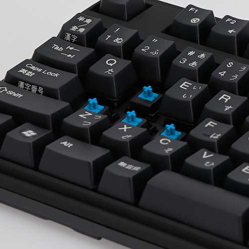 【廃番】オウルテック Cherryメカニカルキースイッチ採用 日本語109キー 「青軸」採用 メカニカルキーボード OWL-KB109CBL2-BK