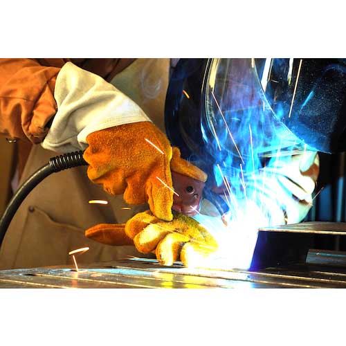 SUZUKID 本皮溶接用裏出し手袋 5本指 P-106