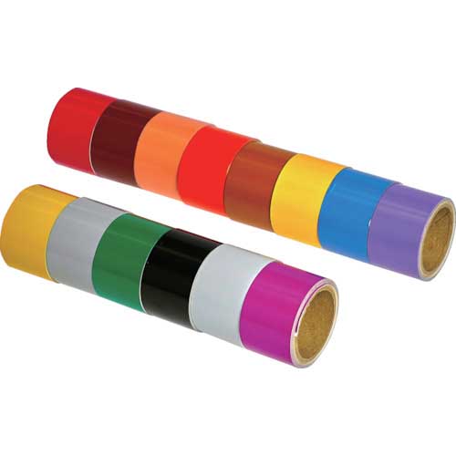 TRUSCO 配管識別テープ 薄い黄赤(2.5YR7/6)(電気関係)25MM幅X1M RAH-503SS