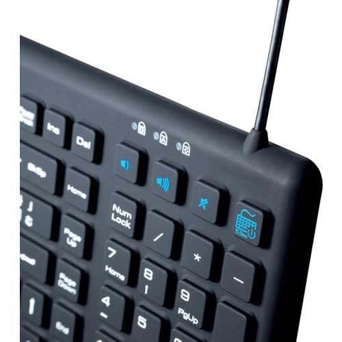 【廃番】SANWA 抗菌防水防塵キーボード SKB-BS7BK